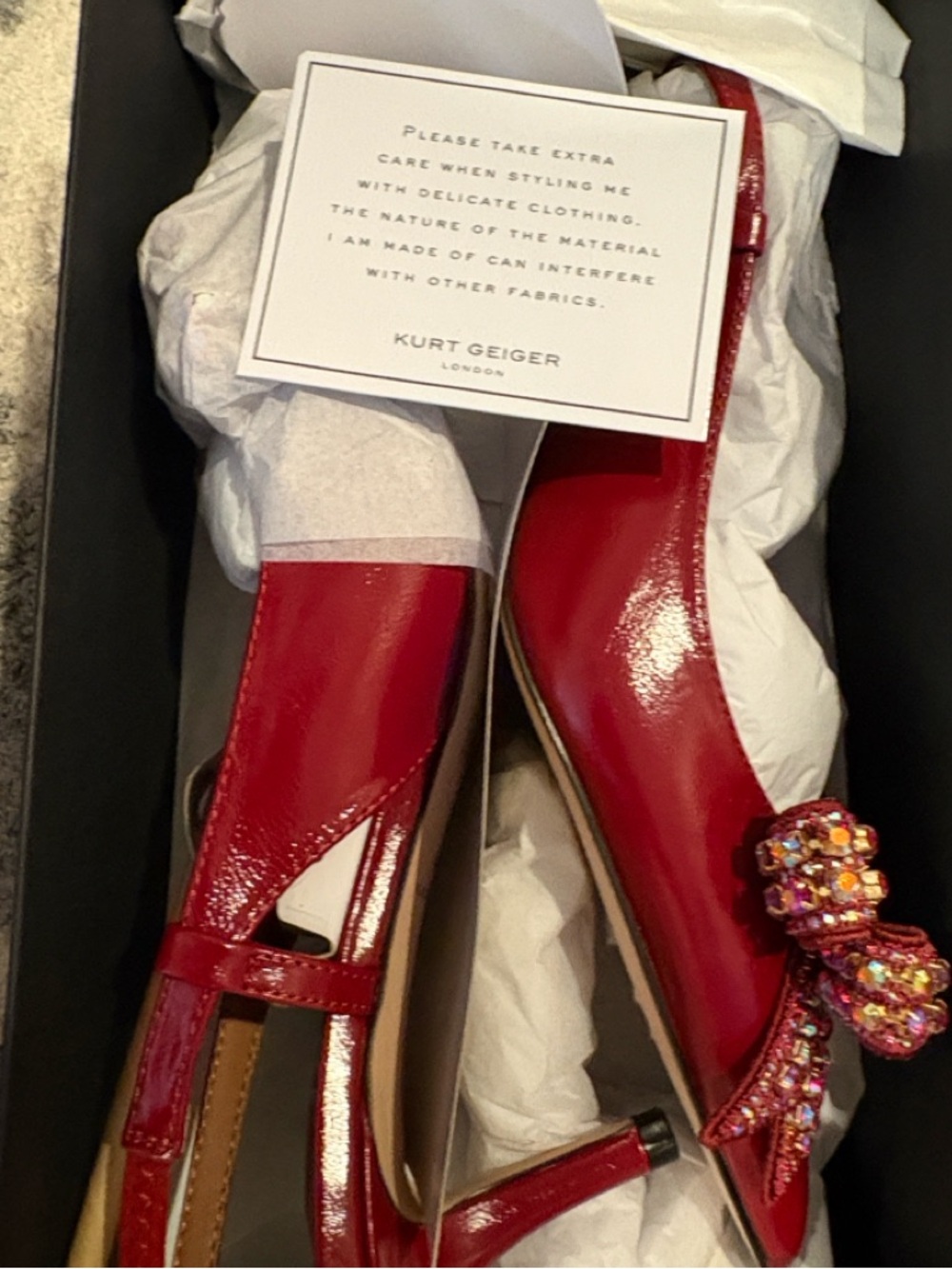 Kurt Geiger ⭐️NWT⭐️London Belgravia Bow Slingback Dress Pumps Red
Size: 38(7.5) - Picture 7 of 9